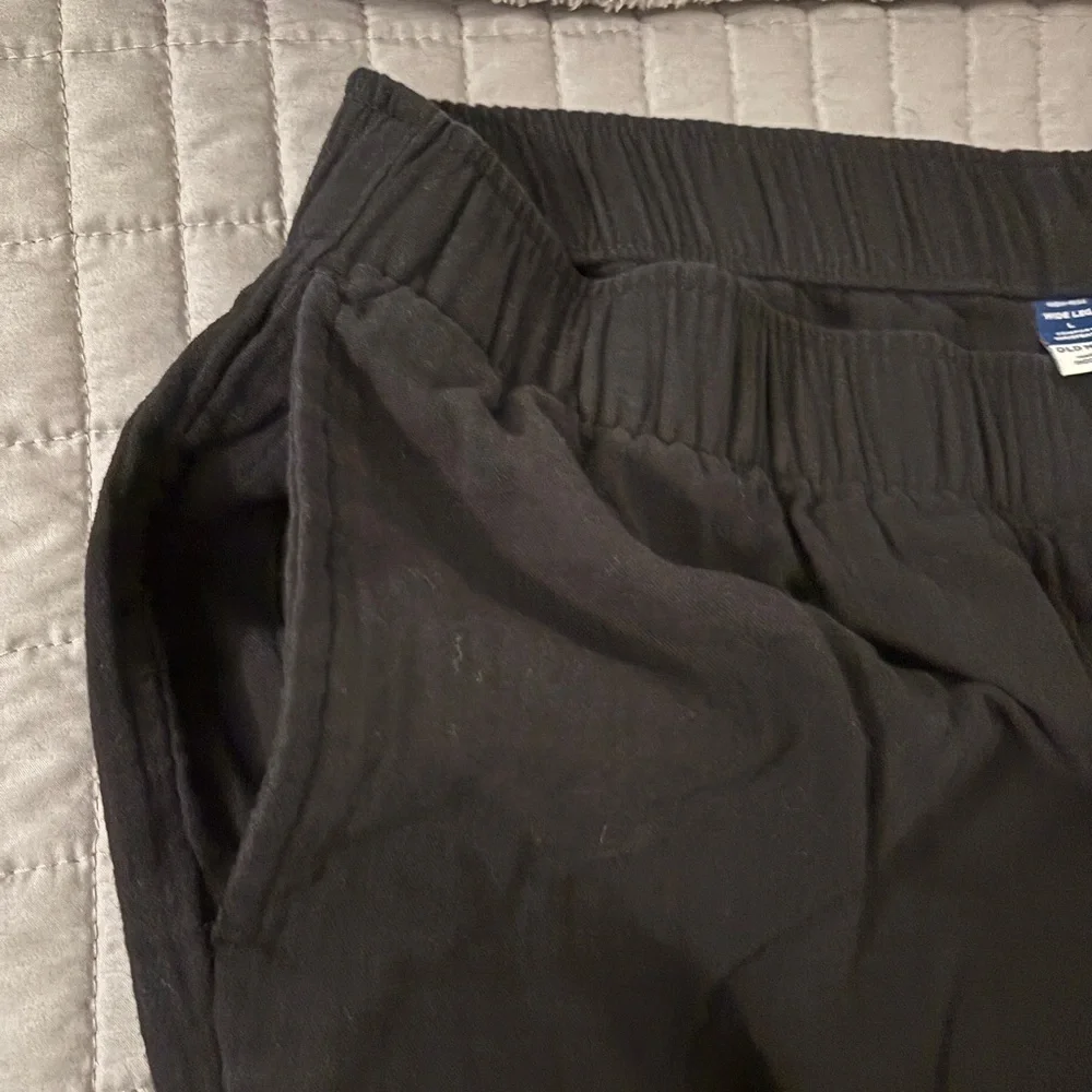 Women's Black Wide Leg Pants - Picture 4 of 4